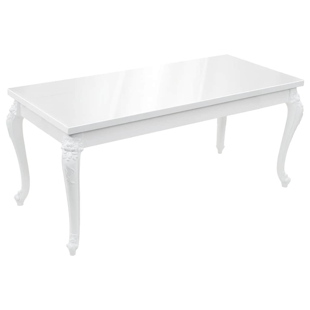 246958 vidaXL Dining Table 179x89x81 cm High Gloss White