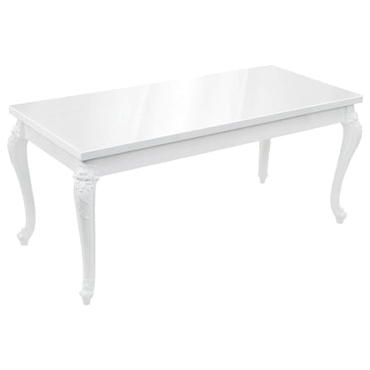 246958 vidaXL Dining Table 179x89x81 cm High Gloss White
