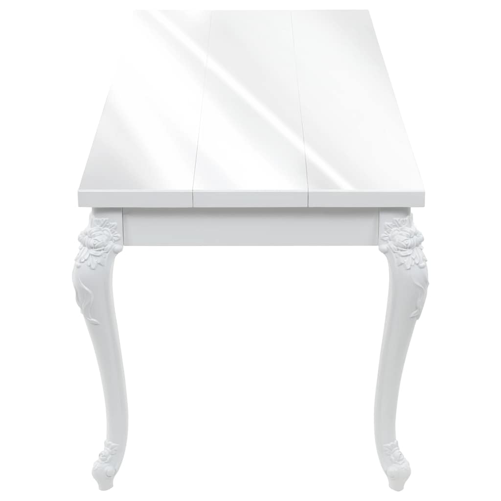 246958 vidaXL Dining Table 179x89x81 cm High Gloss White