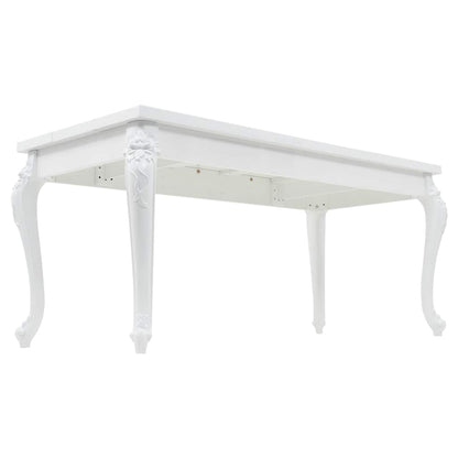 246958 vidaXL Dining Table 179x89x81 cm High Gloss White