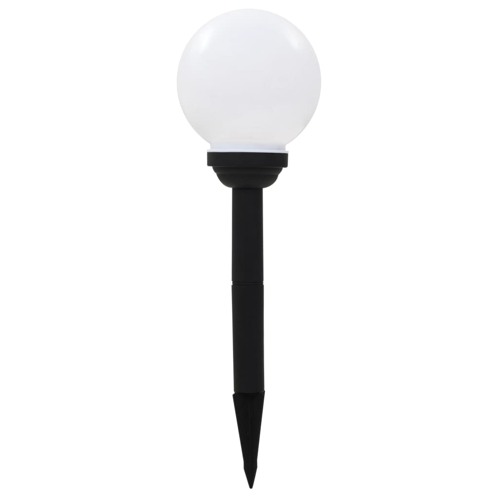 vidaXL Outdoor Solar Lamps 4 pcs LED Spherical 15 cm RGB - White