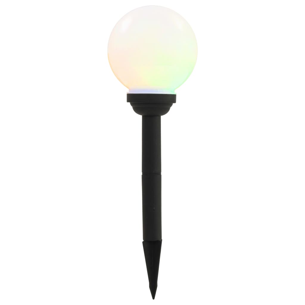 vidaXL Outdoor Solar Lamps 4 pcs LED Spherical 15 cm RGB - White