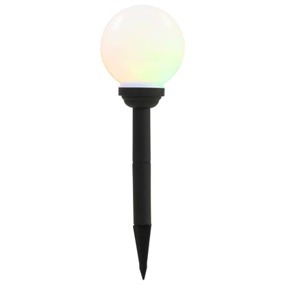 vidaXL Outdoor Solar Lamps 4 pcs LED Spherical 15 cm RGB - White