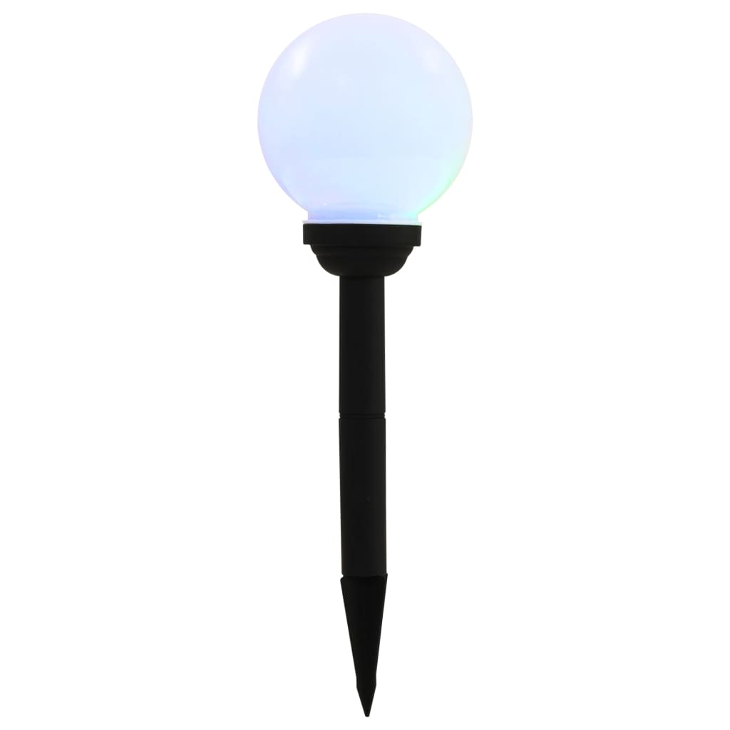 vidaXL Outdoor Solar Lamps 4 pcs LED Spherical 15 cm RGB - White