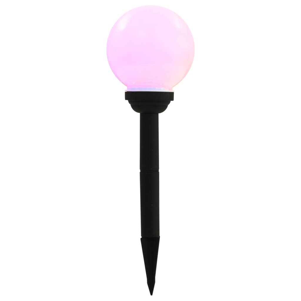 vidaXL Outdoor Solar Lamps 4 pcs LED Spherical 15 cm RGB - White
