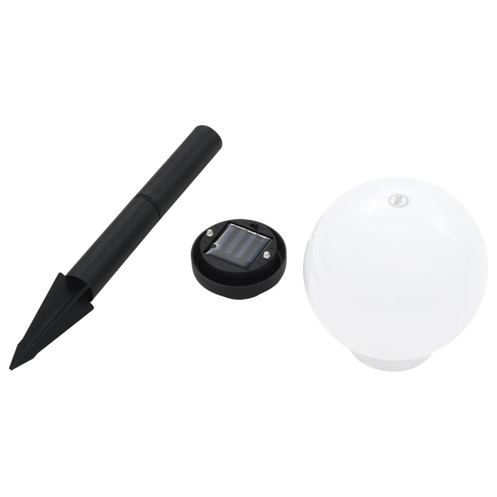 vidaXL Outdoor Solar Lamps 4 pcs LED Spherical 15 cm RGB - White