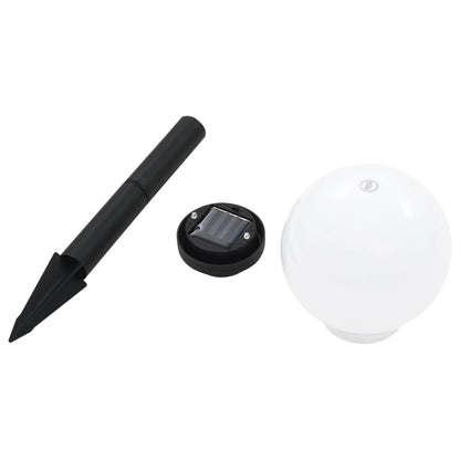 vidaXL Outdoor Solar Lamps 4 pcs LED Spherical 15 cm RGB - White