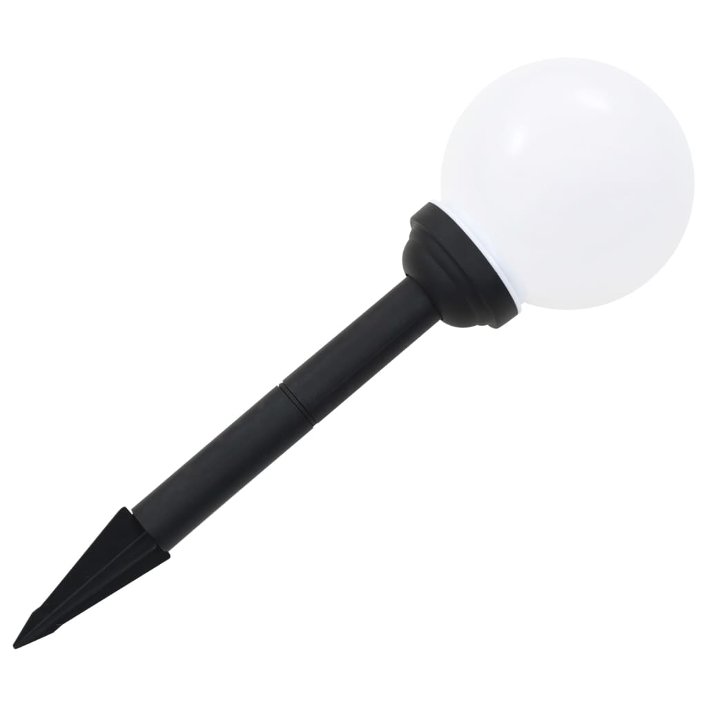 vidaXL Outdoor Solar Lamps 4 pcs LED Spherical 15 cm RGB - White