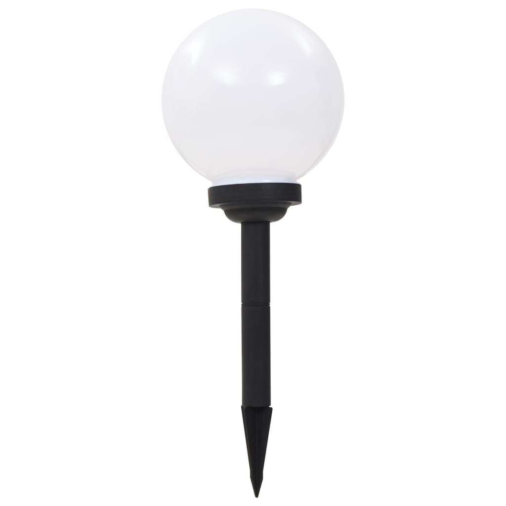 vidaXL Outdoor Solar Lamps 3 pcs LED Spherical 20 cm RGB - White