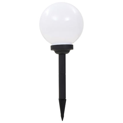 vidaXL Outdoor Solar Lamps 3 pcs LED Spherical 20 cm RGB - White