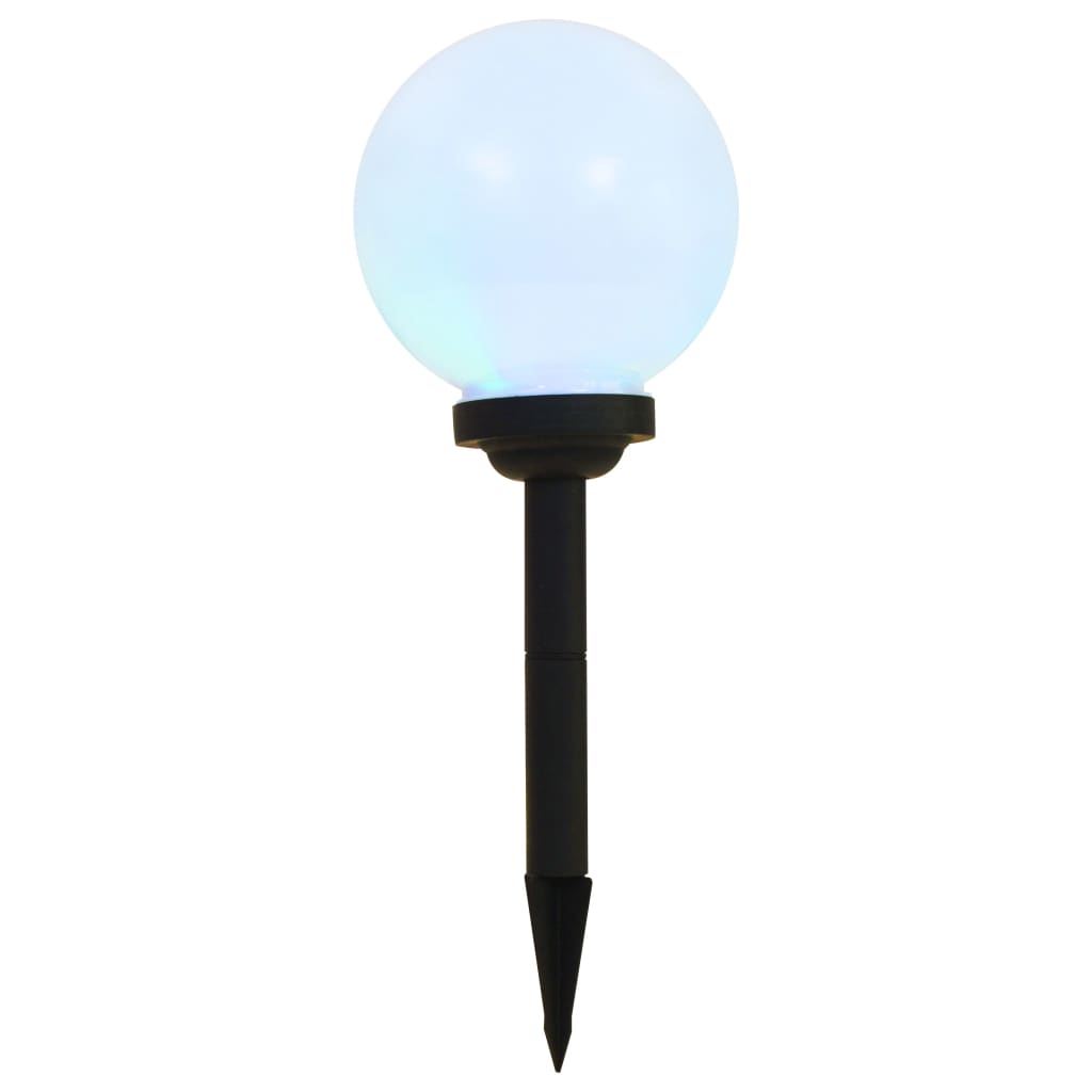 vidaXL Outdoor Solar Lamps 3 pcs LED Spherical 20 cm RGB - White