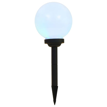 vidaXL Outdoor Solar Lamps 3 pcs LED Spherical 20 cm RGB - White