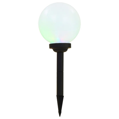 vidaXL Outdoor Solar Lamps 3 pcs LED Spherical 20 cm RGB - White