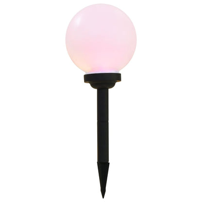 vidaXL Outdoor Solar Lamps 3 pcs LED Spherical 20 cm RGB - White