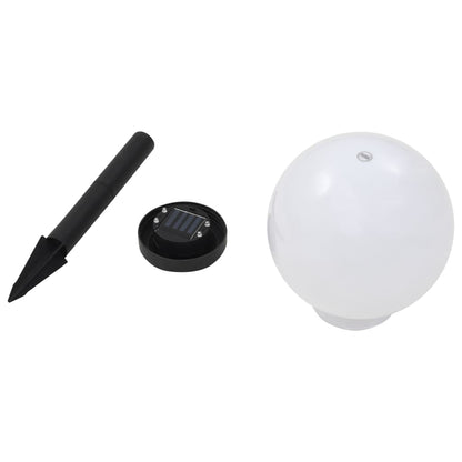 vidaXL Outdoor Solar Lamps 3 pcs LED Spherical 20 cm RGB - White