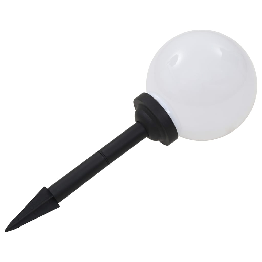 vidaXL Outdoor Solar Lamps 3 pcs LED Spherical 20 cm RGB - White