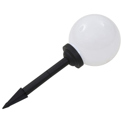 vidaXL Outdoor Solar Lamps 3 pcs LED Spherical 20 cm RGB - White