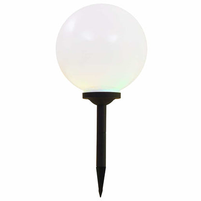 vidaXL Outdoor Solar Lamps 2 pcs LED Spherical 30 cm RGB - White