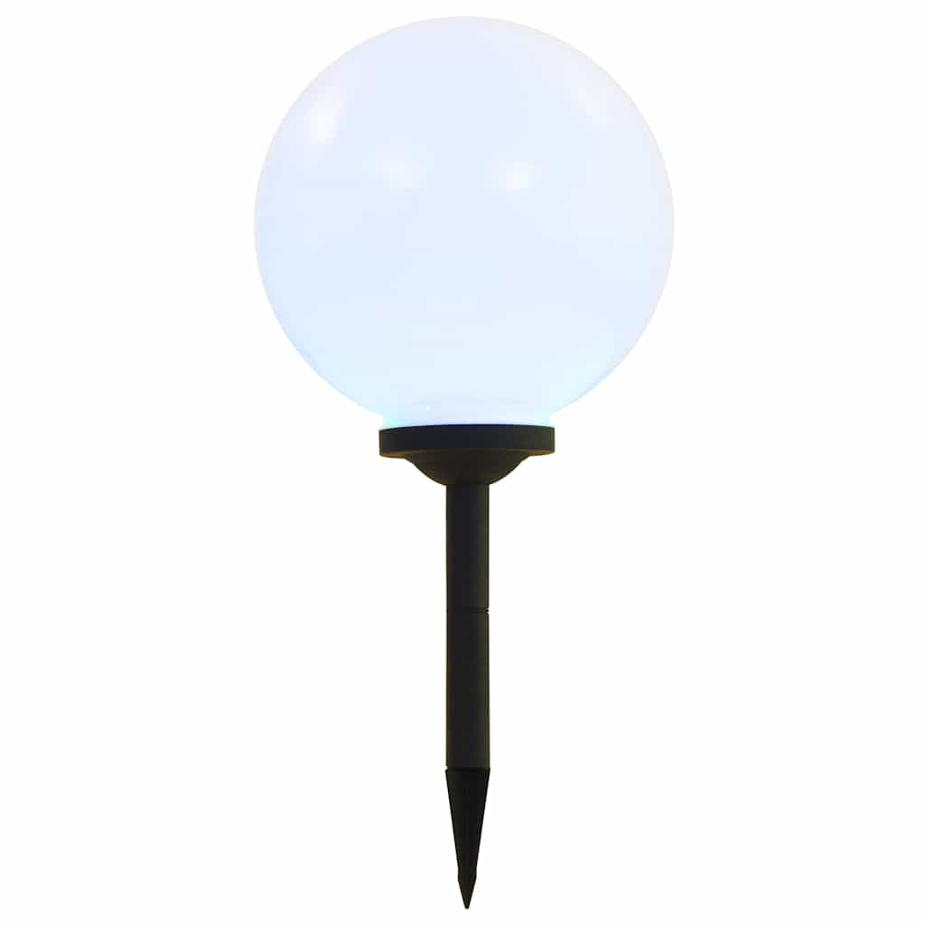 vidaXL Outdoor Solar Lamps 2 pcs LED Spherical 30 cm RGB - White