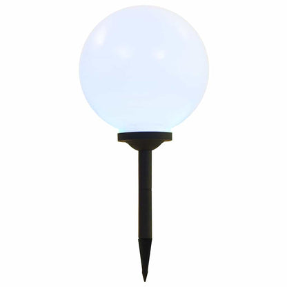 vidaXL Outdoor Solar Lamps 2 pcs LED Spherical 30 cm RGB - White