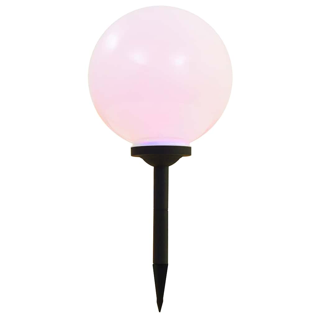 vidaXL Outdoor Solar Lamps 2 pcs LED Spherical 30 cm RGB - White