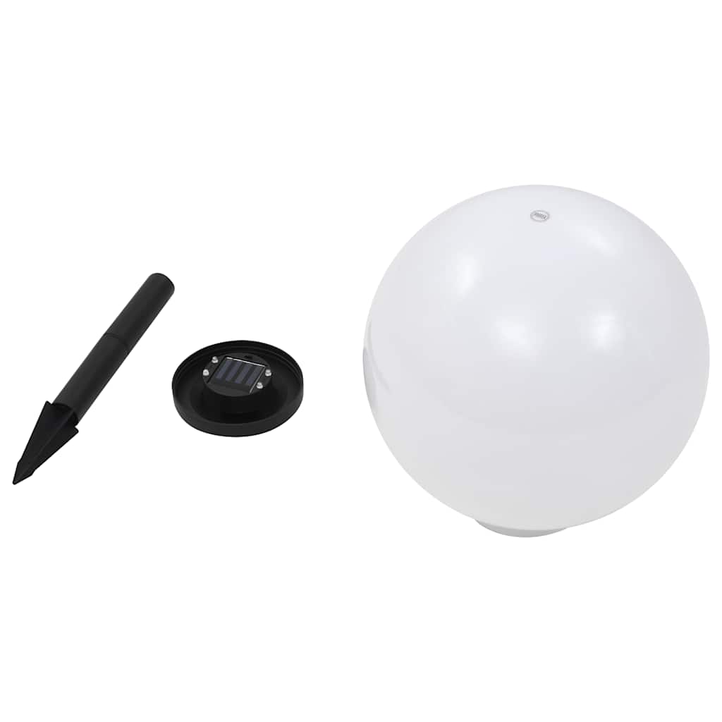 vidaXL Outdoor Solar Lamps 2 pcs LED Spherical 30 cm RGB - White