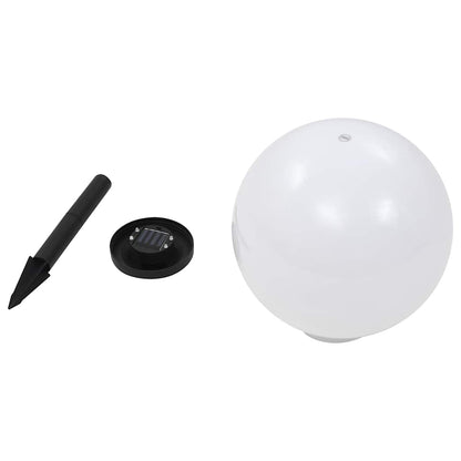 vidaXL Outdoor Solar Lamps 2 pcs LED Spherical 30 cm RGB - White