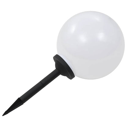 vidaXL Outdoor Solar Lamps 2 pcs LED Spherical 30 cm RGB - White
