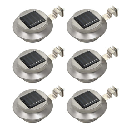 vidaXL Outdoor Solar Lamps 6 pcs LED Round 12 cm White - Silver