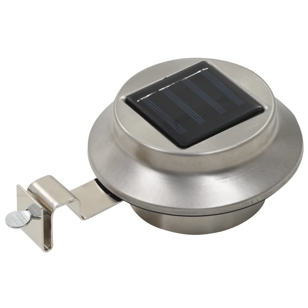 vidaXL Outdoor Solar Lamps 6 pcs LED Round 12 cm White - Silver