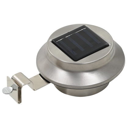 vidaXL Outdoor Solar Lamps 6 pcs LED Round 12 cm White - Silver