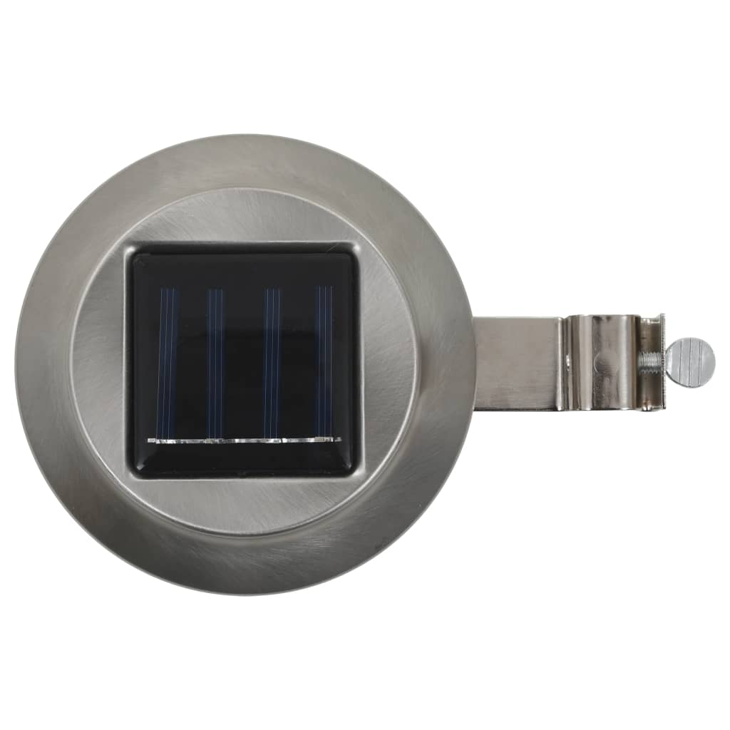 vidaXL Outdoor Solar Lamps 6 pcs LED Round 12 cm White - Silver
