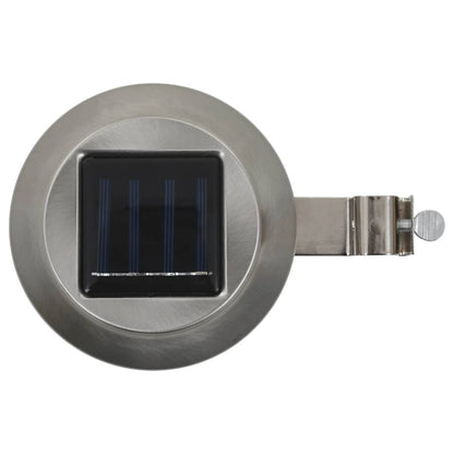 vidaXL Outdoor Solar Lamps 6 pcs LED Round 12 cm White - Silver
