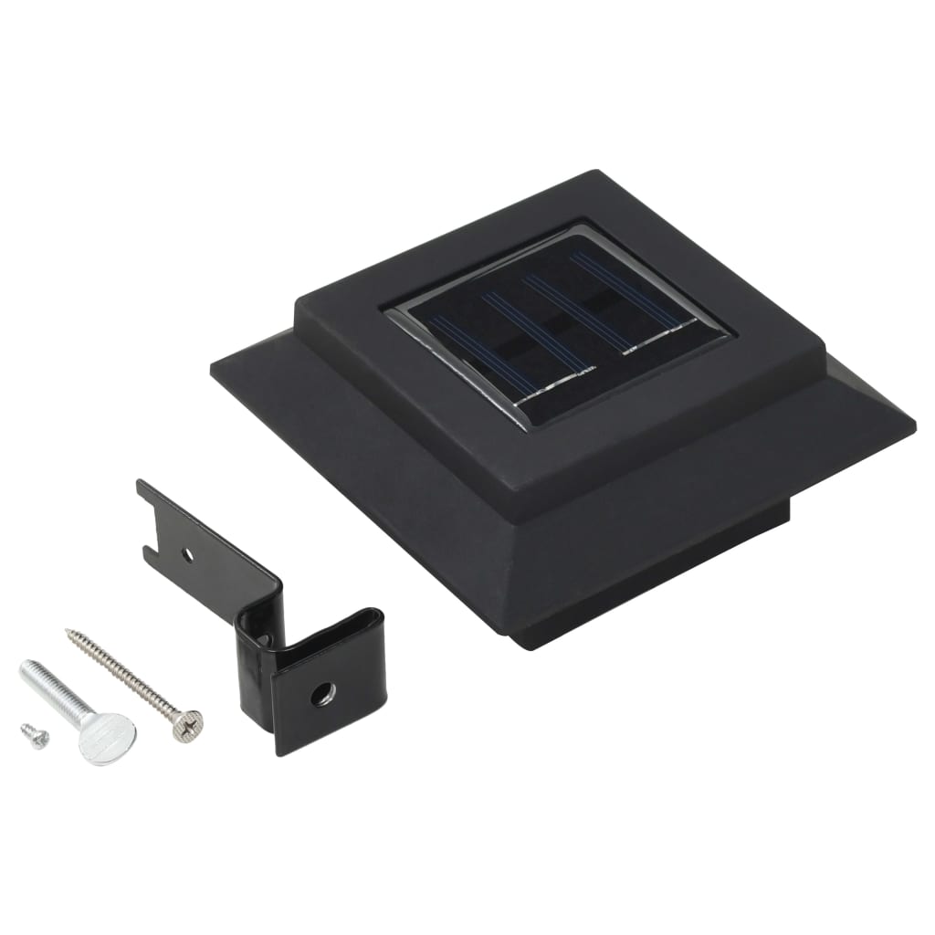 vidaXL Outdoor Solar Lamps 6 pcs LED Square 12 cm Black