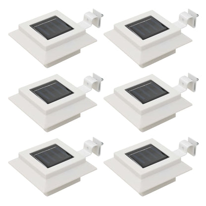 vidaXL Outdoor Solar Lamps 6 pcs LED Square 12 cm White