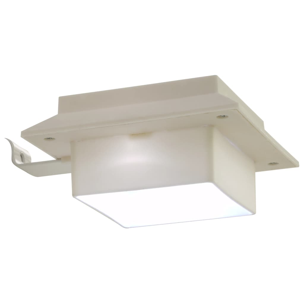 vidaXL Outdoor Solar Lamps 6 pcs LED Square 12 cm White
