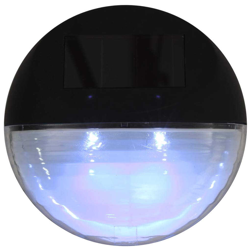 vidaXL Outdoor Solar Wall Lamps LED 12 pcs Round Black