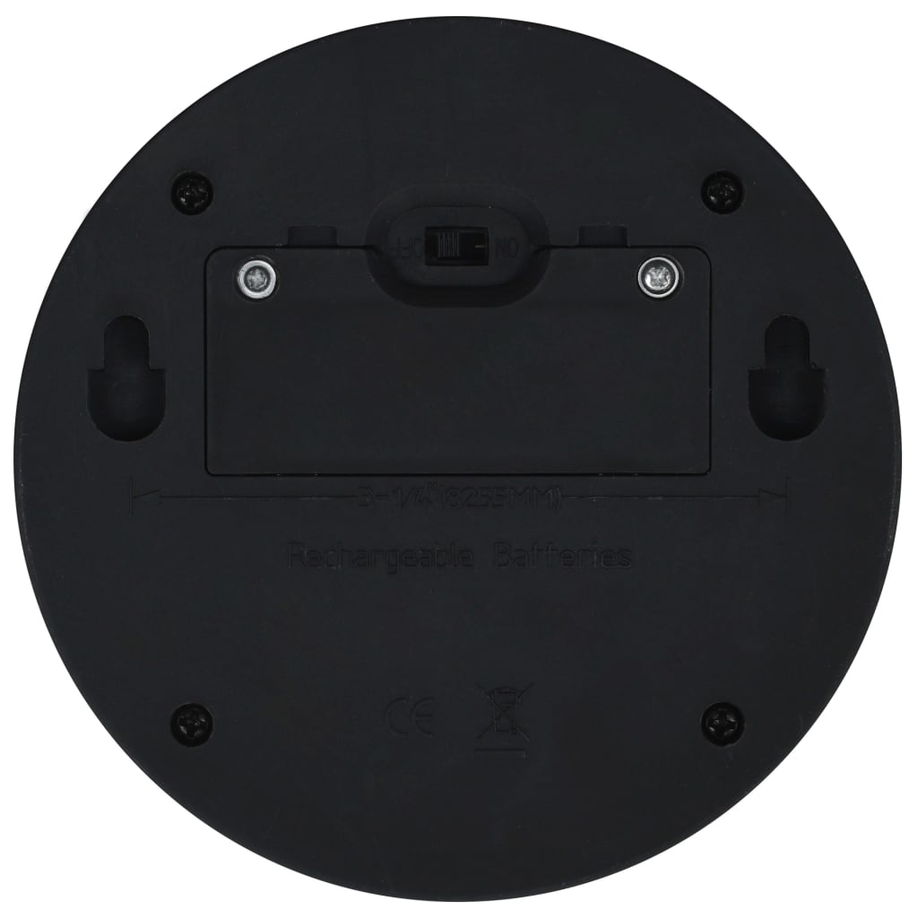 vidaXL Outdoor Solar Wall Lamps LED 12 pcs Round Black