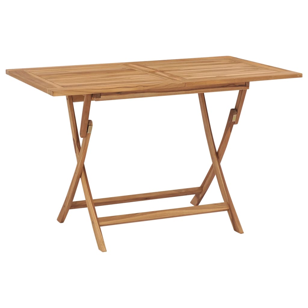 vidaXL Folding Garden Table 120x70x75 cm Solid Teak Wood - Brown