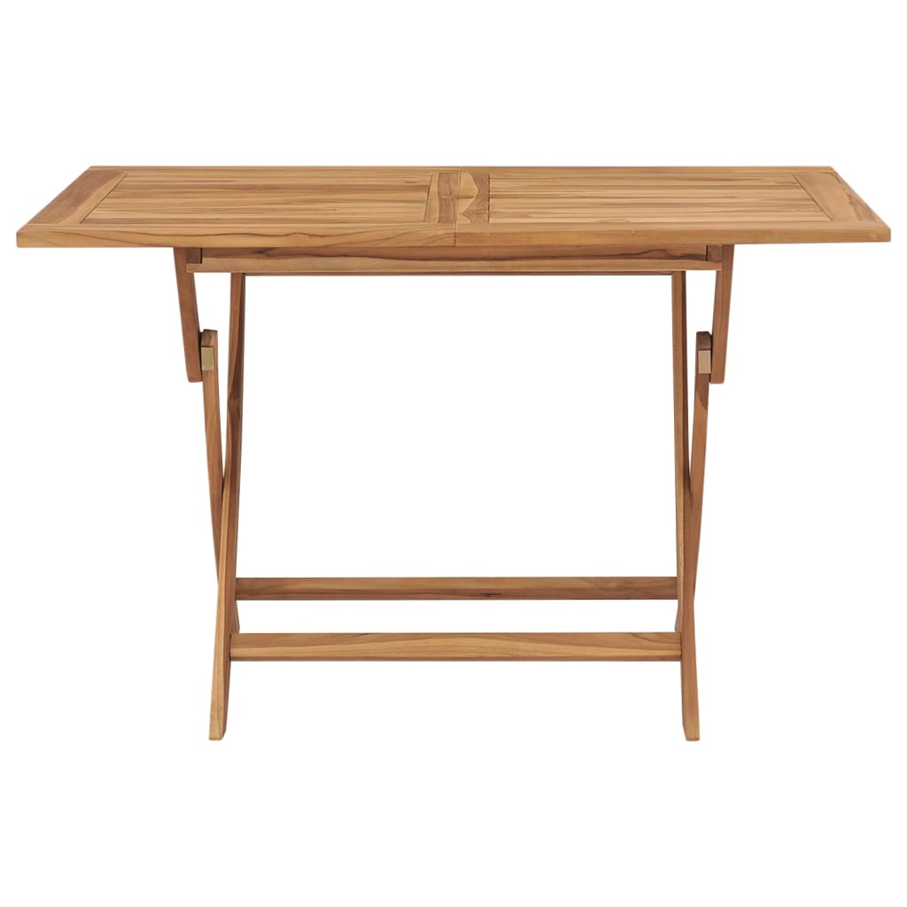 vidaXL Folding Garden Table 120x70x75 cm Solid Teak Wood - Brown