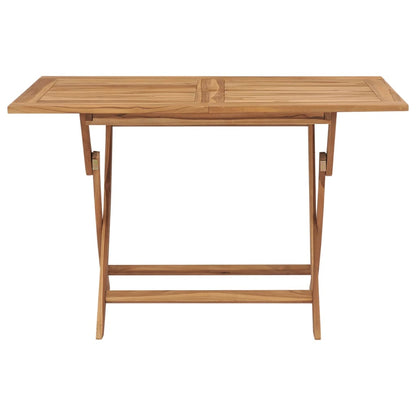 vidaXL Folding Garden Table 120x70x75 cm Solid Teak Wood - Brown
