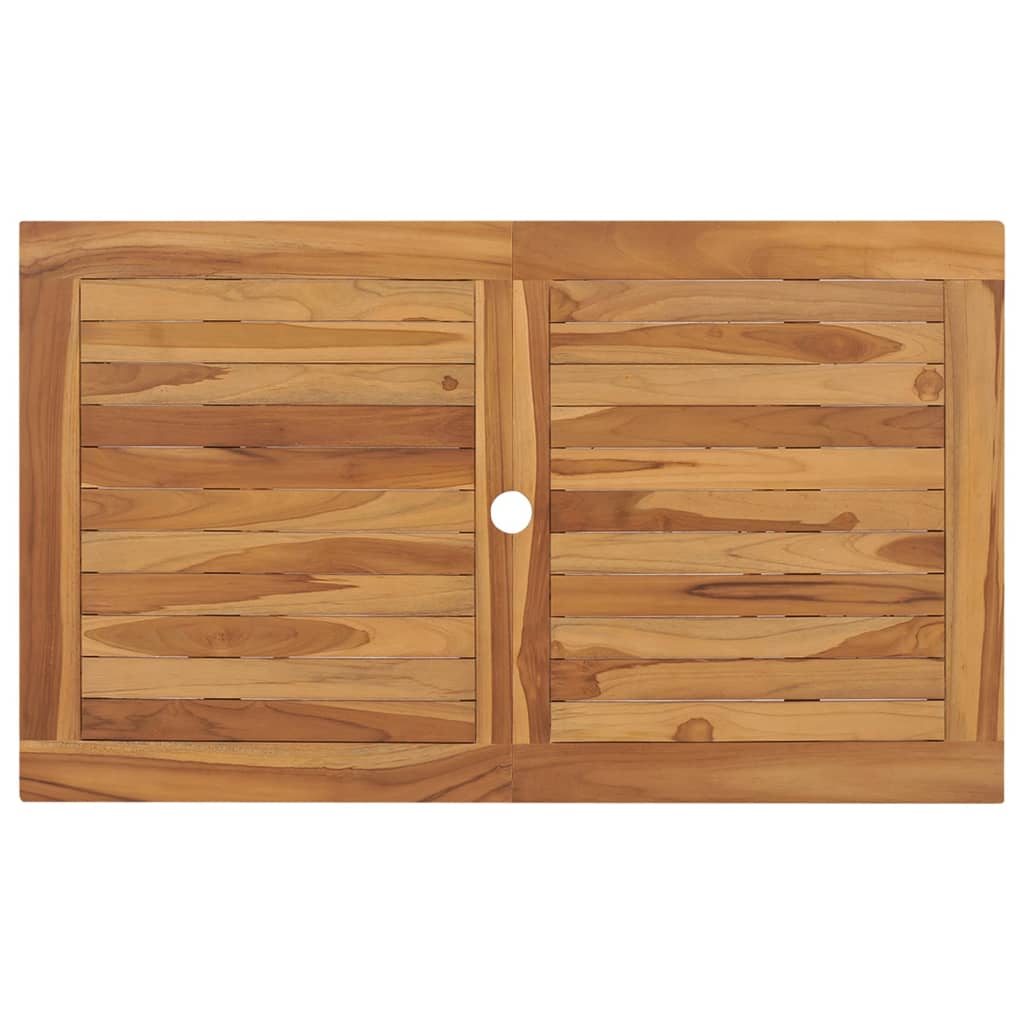 vidaXL Folding Garden Table 120x70x75 cm Solid Teak Wood - Brown