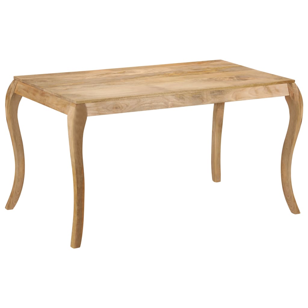 247114 vidaXL Dining Table 135x75x76 cm Solid Mango Wood - Brown