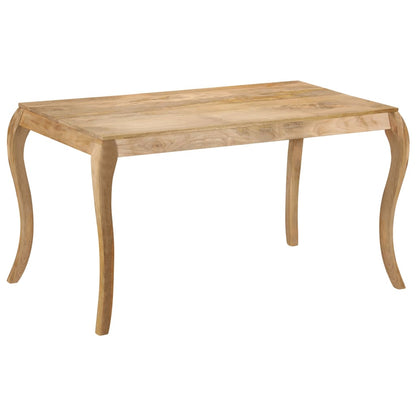 247114 vidaXL Dining Table 135x75x76 cm Solid Mango Wood - Brown
