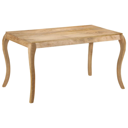 247114 vidaXL Dining Table 135x75x76 cm Solid Mango Wood - Brown