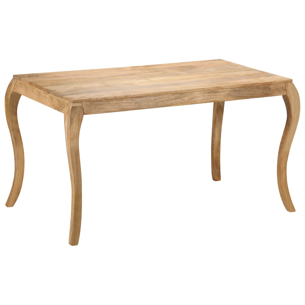 247114 vidaXL Dining Table 135x75x76 cm Solid Mango Wood - Brown