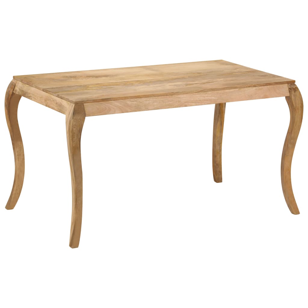 247114 vidaXL Dining Table 135x75x76 cm Solid Mango Wood - Brown