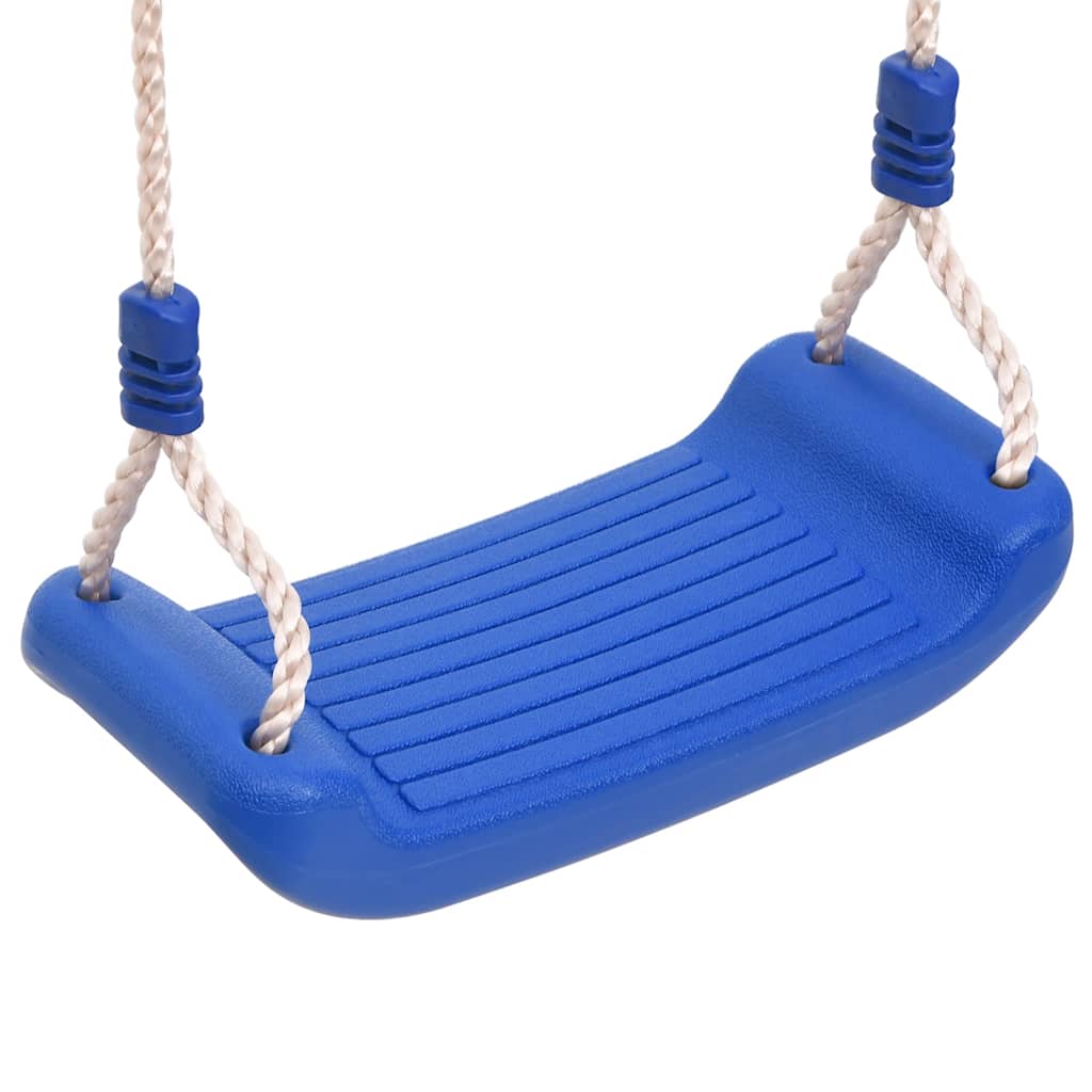 vidaXL Swing Seat with Rope Ladder Blue 37x15 cm PE - 34622
