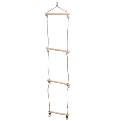 vidaXL Swing Seat with Rope Ladder Blue 37x15 cm PE - 34622