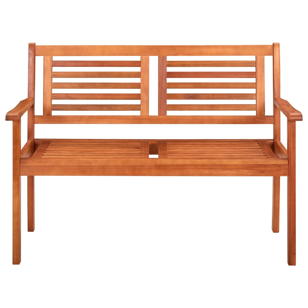 vidaXL 2-Seater Garden Bench 120 cm Solid Eucalyptus Wood - Brown - 120 x 60 x 89 cm
